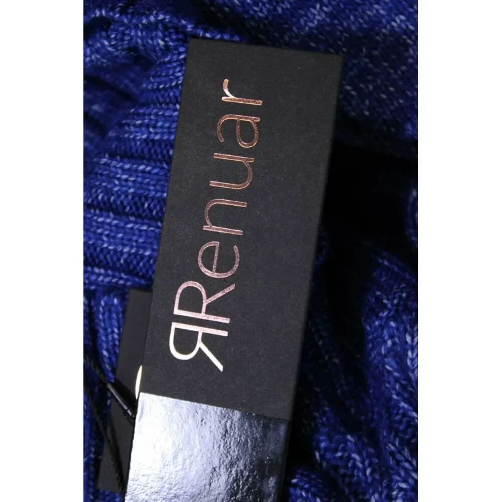 Renuar Womens Long Sleeves Turtleneck Sweater Lapis Blue Size Extra Small